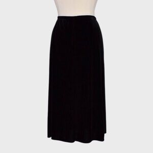 TanJay Velvet Pull On Midi Skirt